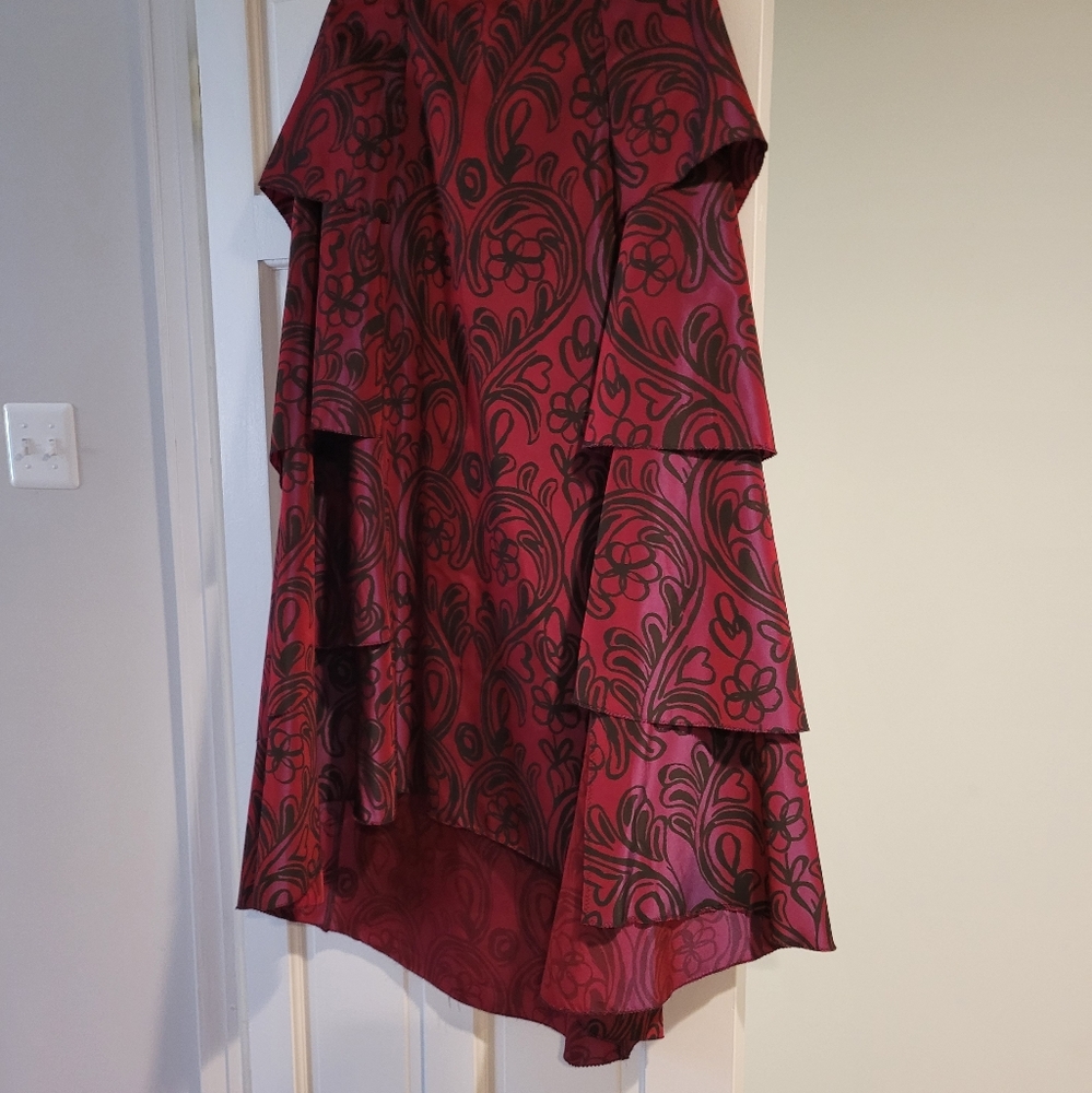 Mariella  Burani long skirt burgundy black print